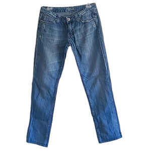 Miss Me Medium Wash Blue Embroidered Pocket Detail Jeans Size 29